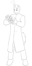 Size: 1475x3000 | Tagged: safe, artist:marauder6272, oc, oc only, oc:critical mass, unicorn, anthro, unguligrade anthro, clothes, lab coat, magic, science, solo