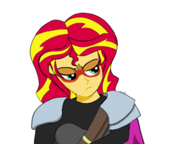 Size: 1198x980 | Tagged: safe, sunset shimmer, equestria girls, g4, commander lexa, crossover, daydream shimmer, female, solo, the 100