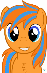 Size: 512x800 | Tagged: safe, artist:arifproject, oc, oc only, oc:cold front, pony, g4, animated, arif's scrunchy pone, chest fluff, cute, eye shimmer, gif, looking at you, male, ocbetes, simple background, smiling, solo, stallion, vector, white background