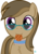Size: 1532x2104 | Tagged: safe, artist:arifproject, oc, oc only, oc:dawnsong, earth pony, pony, g4, :3, arif's scrunchy pone, chest fluff, choker, cookie, cute, female, fluffy, food, glasses, looking at you, mare, mouth hold, nom, simple background, smiling, solo, transparent background, vector