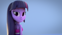 Size: 1920x1080 | Tagged: safe, artist:efk-san, twilight sparkle, equestria girls, g4, 3d, blender, female, gradient background, lidded eyes, solo, wallpaper