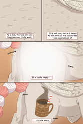 Size: 3000x4494 | Tagged: safe, artist:floofyfoxcomics, oc, oc only, oc:peppermint mocha (pegasusjedi), pegasus, pony, comic:a dash of peppermint, comic, cutiespark, high res, solo