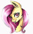 Size: 1024x1042 | Tagged: safe, artist:xneo69, fluttershy, bat pony, pony, g4, bust, ear fluff, fangs, female, flutterbat, looking at you, portrait, race swap, red eyes, simple background, solo, watermark