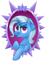 Size: 1024x1352 | Tagged: safe, artist:saturnstar14, trixie, pony, unicorn, g4, bust, female, mare, missing accessory, simple background, solo, transparent background, vector