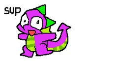 Size: 500x248 | Tagged: safe, artist:panyang-panyang, spike, dragon, g4, male, pixel art, simple background, solo, white background