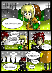 Size: 569x791 | Tagged: safe, artist:neoncabaret, oc, oc only, oc:daniel, oc:mel, human, comic:derpy's wish, comic, crying