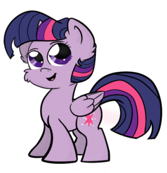 Size: 724x749 | Tagged: safe, artist:binkyt11, derpibooru exclusive, twilight sparkle, alicorn, pony, g4, black outlines, chibi, cute, female, fluffy, simple background, solo, transparent background, twiabetes, twilight sparkle (alicorn)