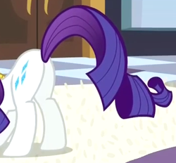 Size: 355x330 | Tagged: safe, screencap, rarity, pony, a canterlot wedding, g4, butt, butt only, cropped, female, mare, pictures of butts, plot, rearity, solo