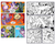 Size: 2296x1852 | Tagged: safe, artist:jay fosgitt, artist:pencils, idw, official comic, owlowiscious, spike, starlight glimmer, twilight sparkle, alicorn, dragon, owl, pony, unicorn, g4, spoiler:comic, spoiler:comicff35, abstract background, bipedal, book, castle of the royal pony sisters, comic, comparison, female, lineart, male, mare, orange background, redraw, scene interpretation, simple background, squirm-spore, take that, twilight sparkle (alicorn)
