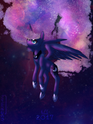 Size: 810x1080 | Tagged: safe, artist:14usermay88, princess luna, g4, female, galaxy mane, solo