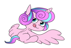 Size: 1600x1084 | Tagged: safe, artist:raridashdoodles, edit, princess flurry heart, g4, butt, female, plot, simple background, sitting, solo, transparent background, up to no good