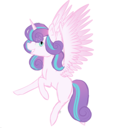 Size: 1024x1123 | Tagged: safe, artist:millyrovenge13, princess flurry heart, pony, g4, female, filly, simple background, solo, spread wings, transparent background