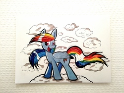 Size: 4128x3096 | Tagged: safe, artist:mrpenceaul, rainbow dash, g4, backwards cutie mark, female, high res, solo, traditional art