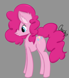 Size: 4800x5400 | Tagged: safe, artist:chuchipdraws, pinkie pie, g4, absurd resolution, chest fluff, cute, diapinkes, female, simple background, solo