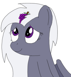 Size: 1200x1298 | Tagged: safe, artist:toyminator900, oc, oc only, oc:aureai gray, pegasus, pony, female, food, fruit, grapes, mare, simple background, solo, transparent background