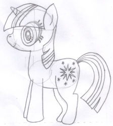 Size: 703x786 | Tagged: safe, artist:aafh, twilight sparkle, g4, female, monochrome, solo, traditional art