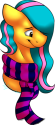Size: 1024x2325 | Tagged: safe, artist:skittylover2012, oc, oc only, clothes, digital, digital art, scarf, solo