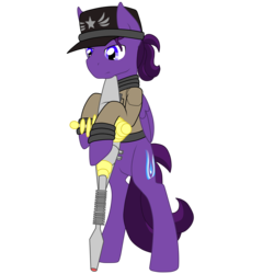 Size: 5000x5000 | Tagged: safe, artist:glacierfrostclaw, oc, oc only, oc:downpour gust, pegasus, pony, fallout equestria, absurd resolution, grand pegasus enclave, pulse rifle, simple background, solo, standing up, transparent background