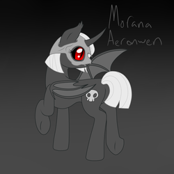 Size: 2500x2500 | Tagged: safe, artist:glacierfrostclaw, oc, oc only, oc:morana aeronwen, alicorn, bat pony, bat pony alicorn, pony, apocalypse pony, death, high res, mask, red eyes, skull, slit pupils, solo