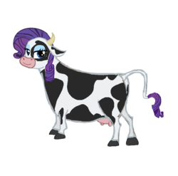 Size: 719x711 | Tagged: source needed, useless source url, safe, artist:theunknowenone1, rarity, cow, g4, female, raricow, simple background, solo, species swap, udder, white background