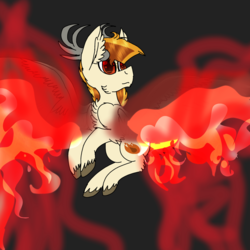 Size: 2000x2000 | Tagged: safe, artist:brokensilence, oc, oc only, oc:inferno burst, pony, antlers, cute, fiery wings, fire, high res, male, stallion