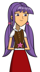 Size: 782x1397 | Tagged: safe, artist:ninjawoodpeckers91, starlight, equestria girls, g4, clothes, female, human coloration, jewelry, necklace, pigtails, simple background, skirt, smiling, solo, transparent background, twintails, vest