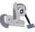 Size: 138x128 | Tagged: safe, artist:onil innarin, oc, oc only, oc:slate pie, pony, chisel, female, mare, pixel art, simple background, solo, transparent background, writing