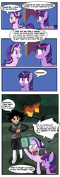 Size: 2554x7492 | Tagged: safe, artist:helsaabi, starlight glimmer, twilight sparkle, alicorn, pony, g4, absurd resolution, comic, crossover, dragon ball, dragon ball super, goku black, starlight gets what's coming to her, this will end in pain and/or death, twilight sparkle (alicorn)