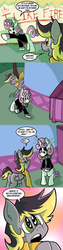 Size: 576x2304 | Tagged: safe, artist:pembroke, sweetie belle, oc, oc only, oc:aero, pegasus, pony, ask meanie belle, comic:when aero met glitter, g4, aero replies, bipedal, blushing, butt, canon x oc, clothes, colt, comic, crush, cute, horn, horn piercing, male, meanie belle, nose piercing, nose ring, offspring, parent:derpy hooves, parent:oc:warden, parents:canon x oc, parents:warderp, piercing, plot, scarf, shipping, this will end in tears, tumblr