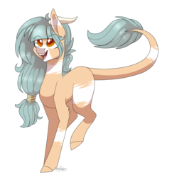 Size: 2257x2333 | Tagged: safe, artist:ohhoneybee, oc, oc only, oc:forest keeper, dracony, hybrid, pony, female, heart eyes, high res, mare, simple background, smiling, solo, transparent background, wingding eyes