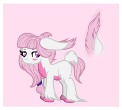 Size: 1052x949 | Tagged: safe, artist:symphstudio, oc, oc only, oc:pink stella, hybrid, original species, rabbit pony, colored pupils, female, mare, reference sheet, solo, unshorn fetlocks