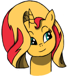 Size: 276x310 | Tagged: safe, artist:somedrawer, sunset shimmer, pony, unicorn, g4, female, simple background, solo, transparent background