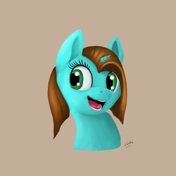 Size: 4000x4000 | Tagged: safe, artist:colza97, oc, oc only, oc:shiny star, pony, unicorn, bust, female, mare, open mouth, portrait, solo