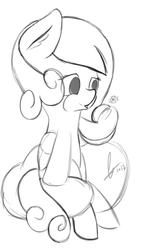 Size: 3477x5656 | Tagged: safe, artist:lavdraws, oc, oc only, oc:snowdrop, pegasus, pony, absurd resolution, blowing, cloud, monochrome, sitting, sketch, solo