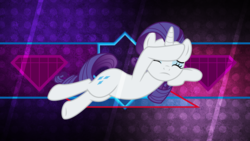 Size: 3840x2160 | Tagged: safe, artist:laszlvfx, artist:yetioner, edit, rarity, pony, unicorn, g4, eyes closed, female, high res, mare, marshmelodrama, solo, vector, wallpaper, wallpaper edit