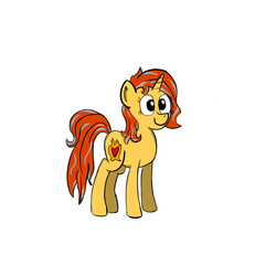 Size: 1600x1600 | Tagged: safe, artist:fimflamfilosophy, oc, oc only, oc:cinderheart, pony, unicorn, female, golden eyes, mare, simple background, solo, white background