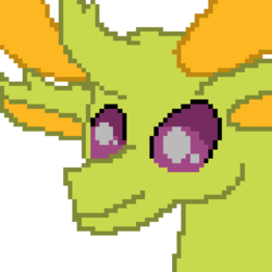 Size: 640x640 | Tagged: safe, artist:derek the metagamer, thorax, changedling, changeling, g4, to where and back again, bust, king thorax, male, pixel art, pixel maker, solo