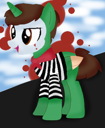 Size: 309x376 | Tagged: safe, artist:husky-2000, artist:parkeejay, oc, oc only, oc:frost d. tart, alicorn, pony, alicorn oc, clothes, makeup, mime, solo