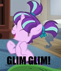 Size: 382x448 | Tagged: safe, starlight glimmer, pony, unicorn, g4, cute, eyes closed, female, filly, filly starlight glimmer, glimglam, glimmerbetes, happy, hnnng, solo, younger