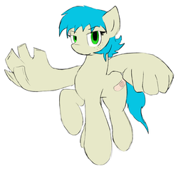 Size: 1894x1792 | Tagged: safe, artist:candel, oc, oc only, oc:soaring smash, pony, action pose, commission, freckles, looking at you, solo