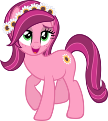 Size: 5344x6000 | Tagged: safe, artist:slb94, gloriosa daisy, earth pony, pony, equestria girls, g4, my little pony equestria girls: legend of everfree, absurd resolution, equestria girls ponified, female, floral head wreath, flower, freckles, lidded eyes, mare, ponified, simple background, solo, transparent background, vector