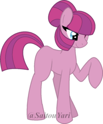 Size: 600x724 | Tagged: safe, artist:t-aroutachiikun, oc, oc only, oc:fizzle berrie, earth pony, pony, female, mare, raised hoof, simple background, solo, transparent background