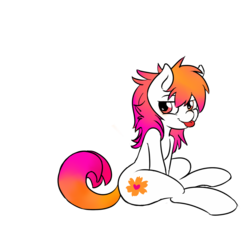 Size: 800x800 | Tagged: safe, artist:spottyfreak, oc, oc only, earth pony, pony, female, mare, simple background, sitting, solo, tongue out, transparent background