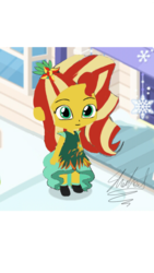 Size: 720x1280 | Tagged: artist needed, safe, sunset shimmer, equestria girls, g4, chibi, crystal gala, female, solo