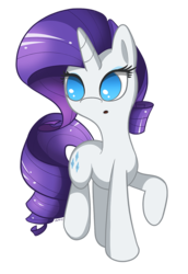 Size: 1006x1464 | Tagged: safe, artist:flamevulture17, rarity, g4, female, raised hoof, simple background, solo, transparent background