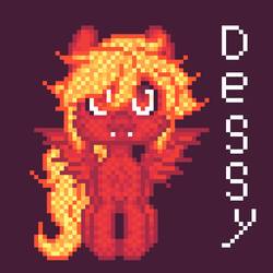 Size: 1024x1024 | Tagged: safe, artist:paradox_paradise, oc, oc only, oc:descension, cute, foal, pixel art, solo, text