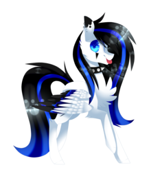 Size: 2241x2585 | Tagged: safe, artist:huirou, oc, oc only, oc:gemstone sparkle, pegasus, pony, chest fluff, female, high res, mare, simple background, solo, tongue out, transparent background