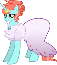 Size: 869x987 | Tagged: safe, artist:haden-2375, oc, oc only, oc:swallow red, pony, unicorn, clothes, dress, female, mare, simple background, solo, transparent background