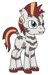 Size: 668x1032 | Tagged: safe, artist:thebowtieone, oc, oc only, oc:savage heart, zebra, male, simple background, solo, stallion, transparent background