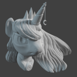 Size: 540x540 | Tagged: dead source, safe, artist:lunaerix, princess luna, g4, 3d, blender, female, horn, horn jewelry, jewelry, solo